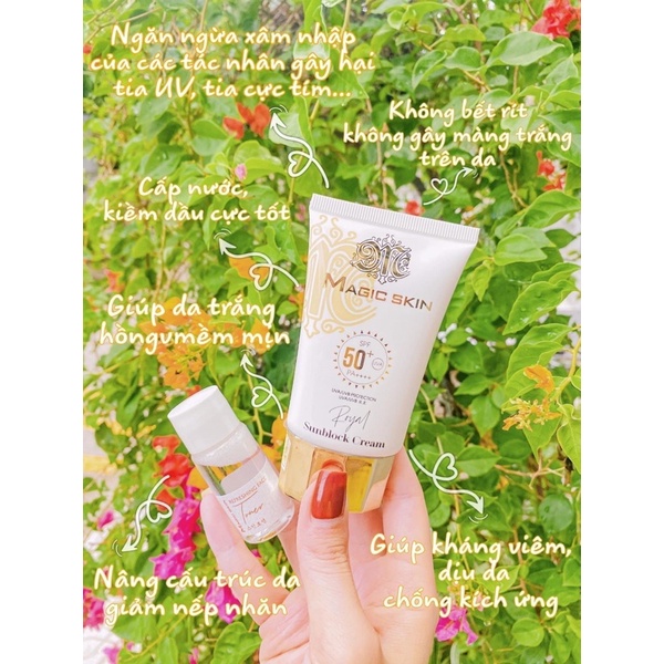 Kem chống nắng Magic Skin Royal Sunblock Cream nâng tông sáng hồng