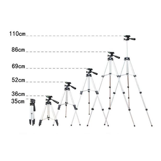 Gậy 3 Chân Tripod 3110 105cm Chuyên Chụp Hình Live Stream - giá đỡ máy ảnh kiêm gậy tự sướng