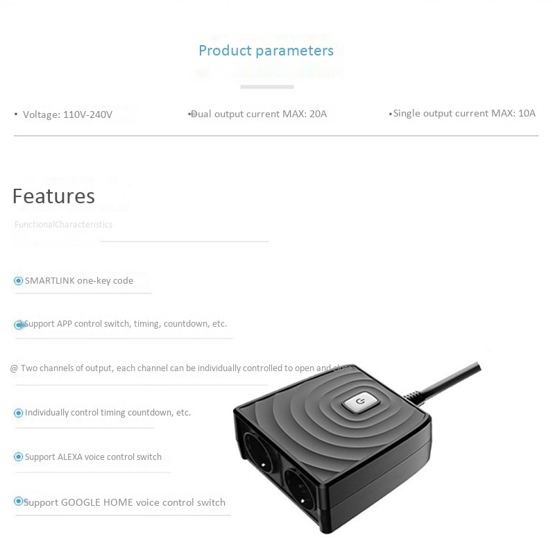 Ổ Cắm Điện Thông Minh Chống Nước Điều Khiển Bằng Giọng Nói | BigBuy360 - bigbuy360.vn