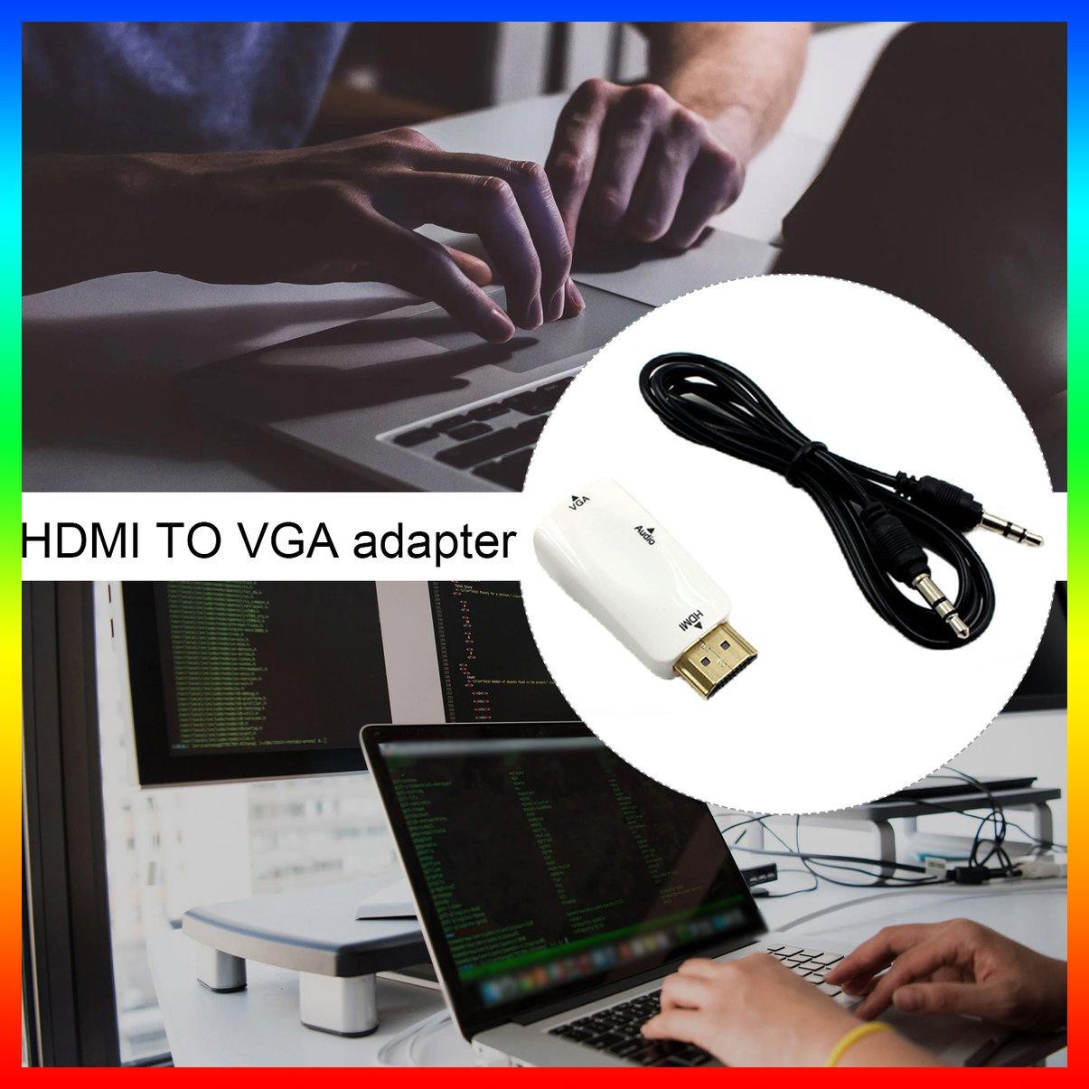 1 Đầu Chuyển Đổi Hdmi Sang Vga Kèm Cáp Âm Thanh Cho Pc Laptop Hdtv Dvd