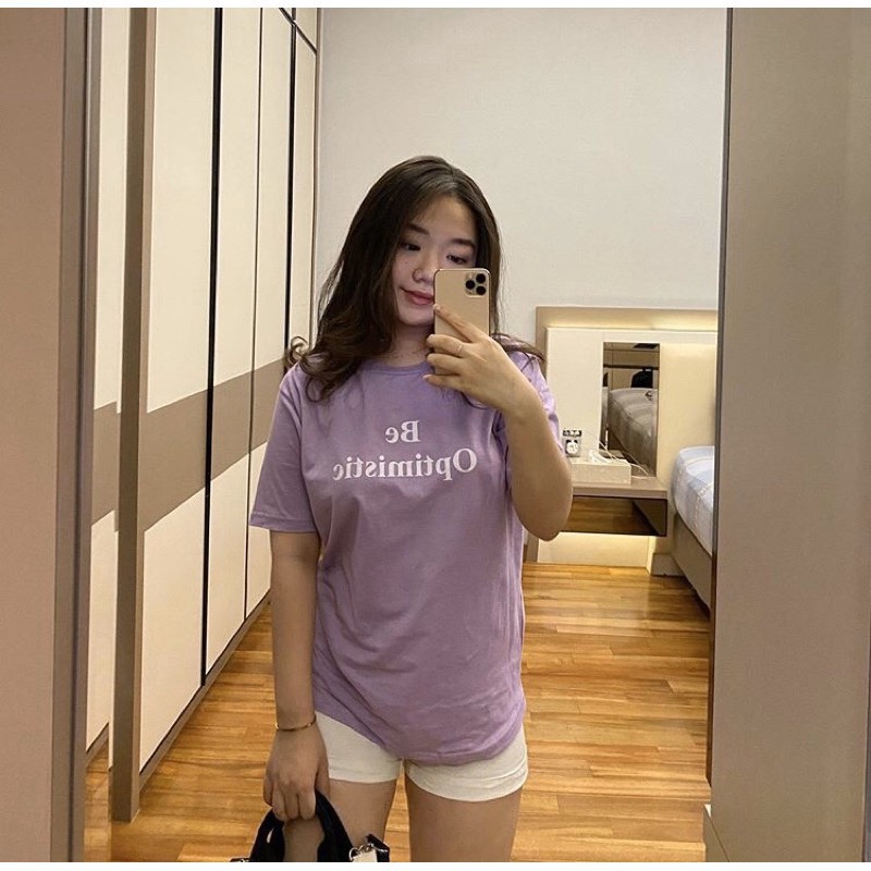 BERSHKA Lilac OVERSIZE TSHIRT | Áo thun in hình nhóm nhạc BTS DISNEY BUTTERFLY