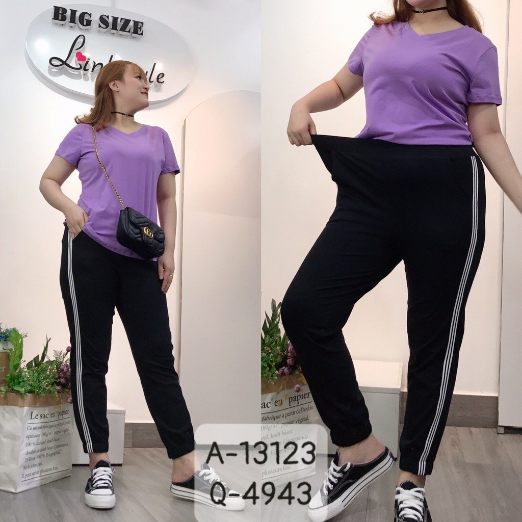 4941 - 4942 - 4943 -  Quần Thể Thao BIG SIZE Pó cổ chân viền Sọc &quot;thao&quot;