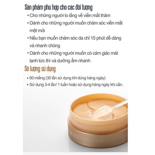 Mặt nạ mắt Petitfee Gold Hydrogel Eye Patch (60 miếng)