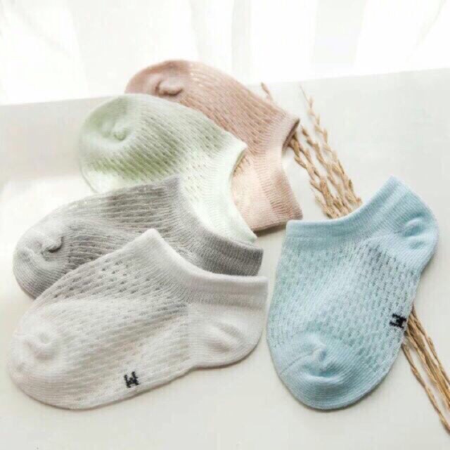 Set 5 đôi tất lưới mùa hè cho bé trai, bé gái