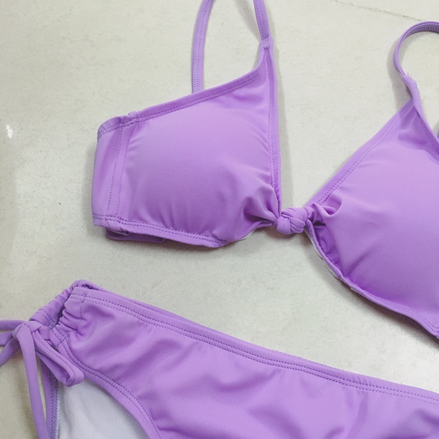 [HÀNG HOT] Set bikini tam giác tím cực hot