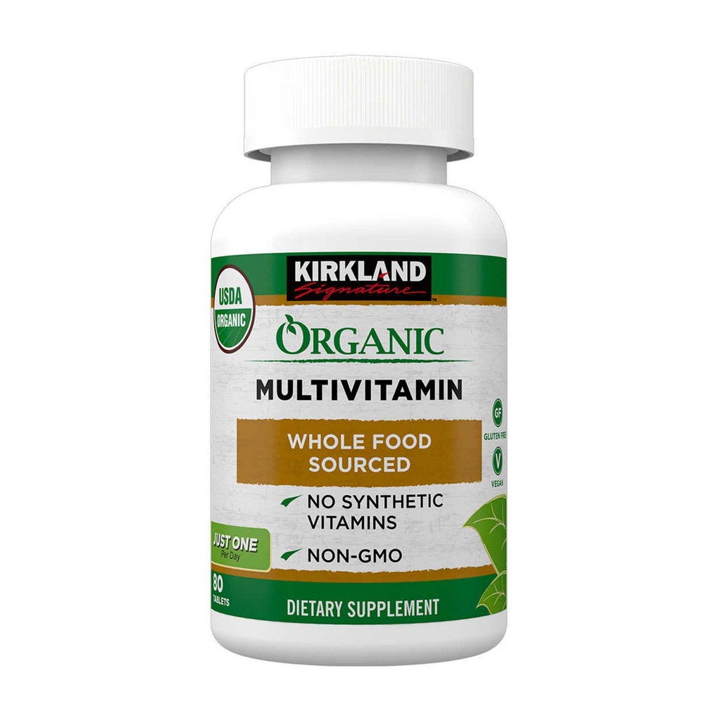 Bổ Sung Vitamin Hữu Cơ Kirkland Signature Organic Multivitamin 80viên