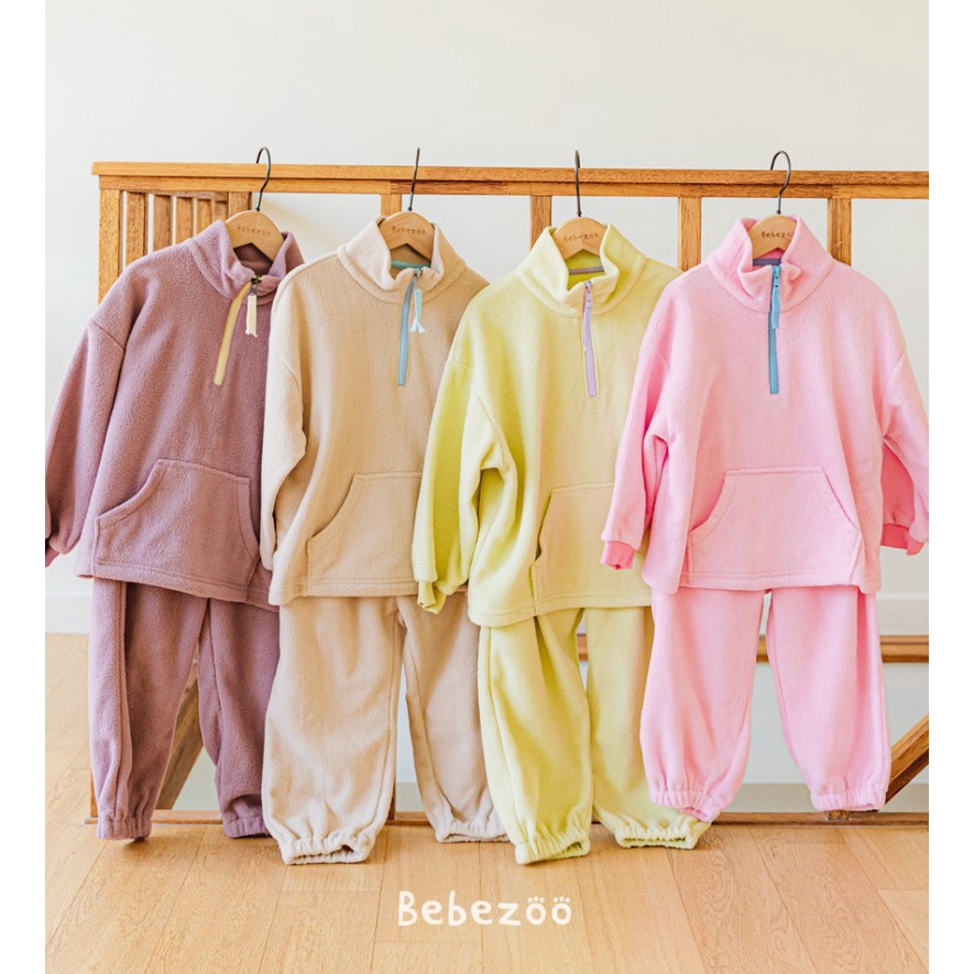 Bộ đồ bé gái/ bé trai Bebezoo dài tay cao cấp _ Colour Bông