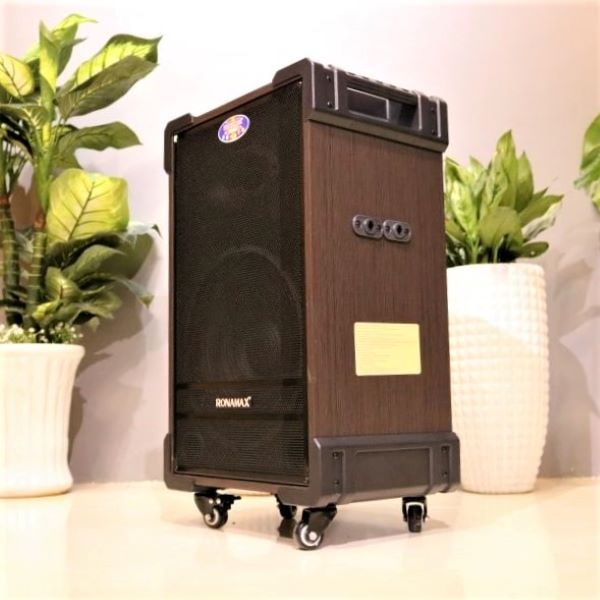 Loa kéo RONAMAX MT 12 - Loa karaoke di động - loa kẹo kéo tặng kèm 2 micro không dây