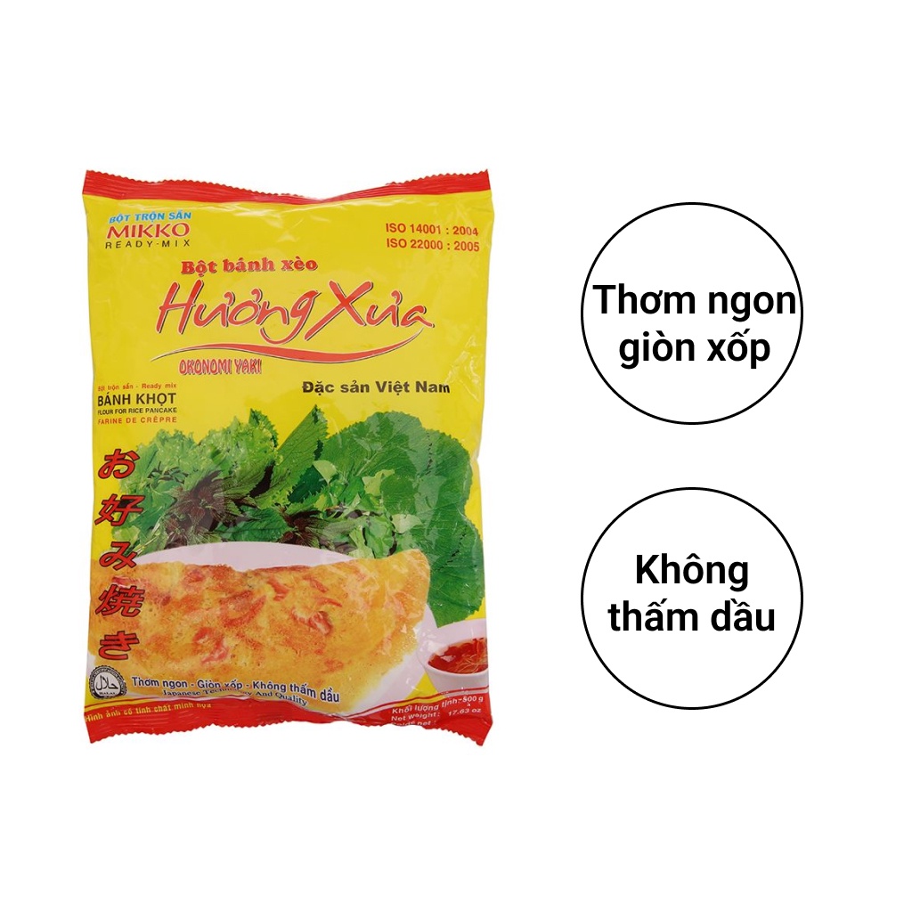 Bột bánh xèo Hương Xưa gói 500gr thơm ngon chuẩn vị