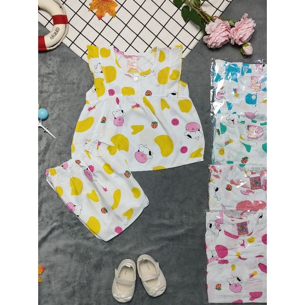 Bộ tole bò sữa cánh tiên bé gái 6 - 14kg (được chọn mẫu)