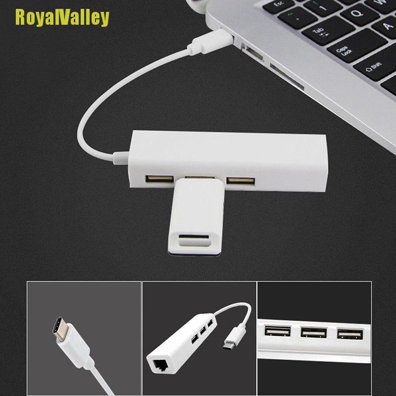 Bộ Chuyển Đổi Usb-C 3.1 Sang Usb 3.0 Rj45 Cho Macbook Us Yym