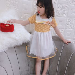 Váy Công Chúa Phối Ren Lưới