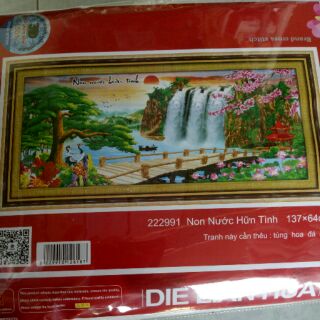 Tranh thêu  non nước  hữu tình 222991