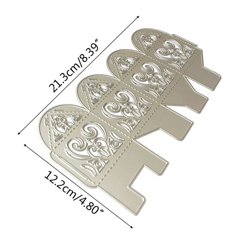 Khuôn cắt giấy bằng kim loại hình hộp họa tiết trái tim trang trí tập ảnh