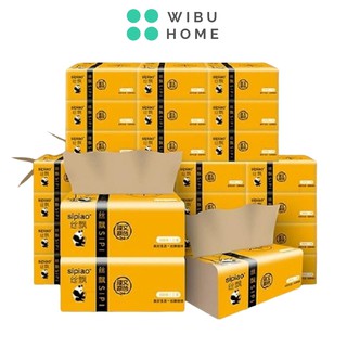 Giấy Ăn Gấu Trúc Sipiao 300 Tờ Siêu Dai Siêu Dày An Toàn Cho Bé