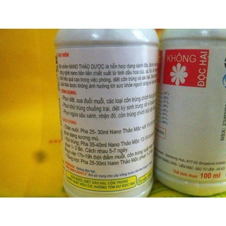 Chế phẩm sinh học trừ nấm, sâu bệnh Nano thảo mộc 100ml công nghệ Nhật Bản