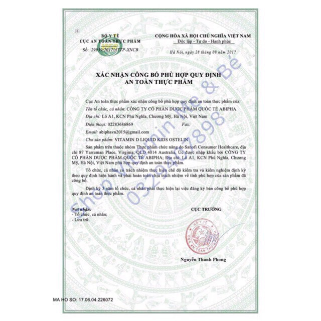 Ostelin D3 Ostelin Infant Vitamin D3 Drops 2.4ml từ sơ sinh - 12 tuổi | Thế Giới Skin Care