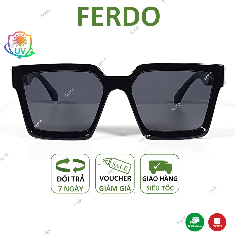 Kính mát mắt vuông thời trang nam nữ KA13 💚FREESHIP💚 kính râm gọng nhựa cao cấp chống xước chống UV