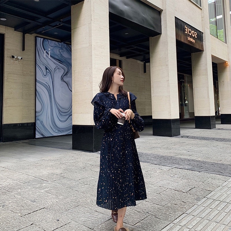 Đầm hoa nhí dáng suông có dây eo siêu xinh