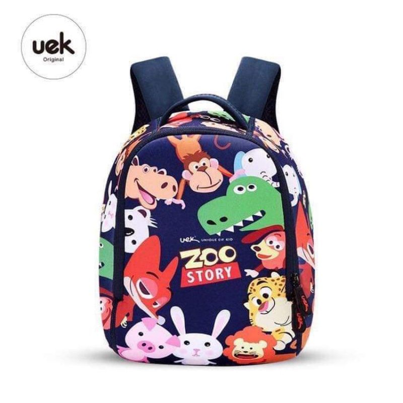 Balo UEK cho bé mẫu giáo, full hộp, tặng móc cặp size S