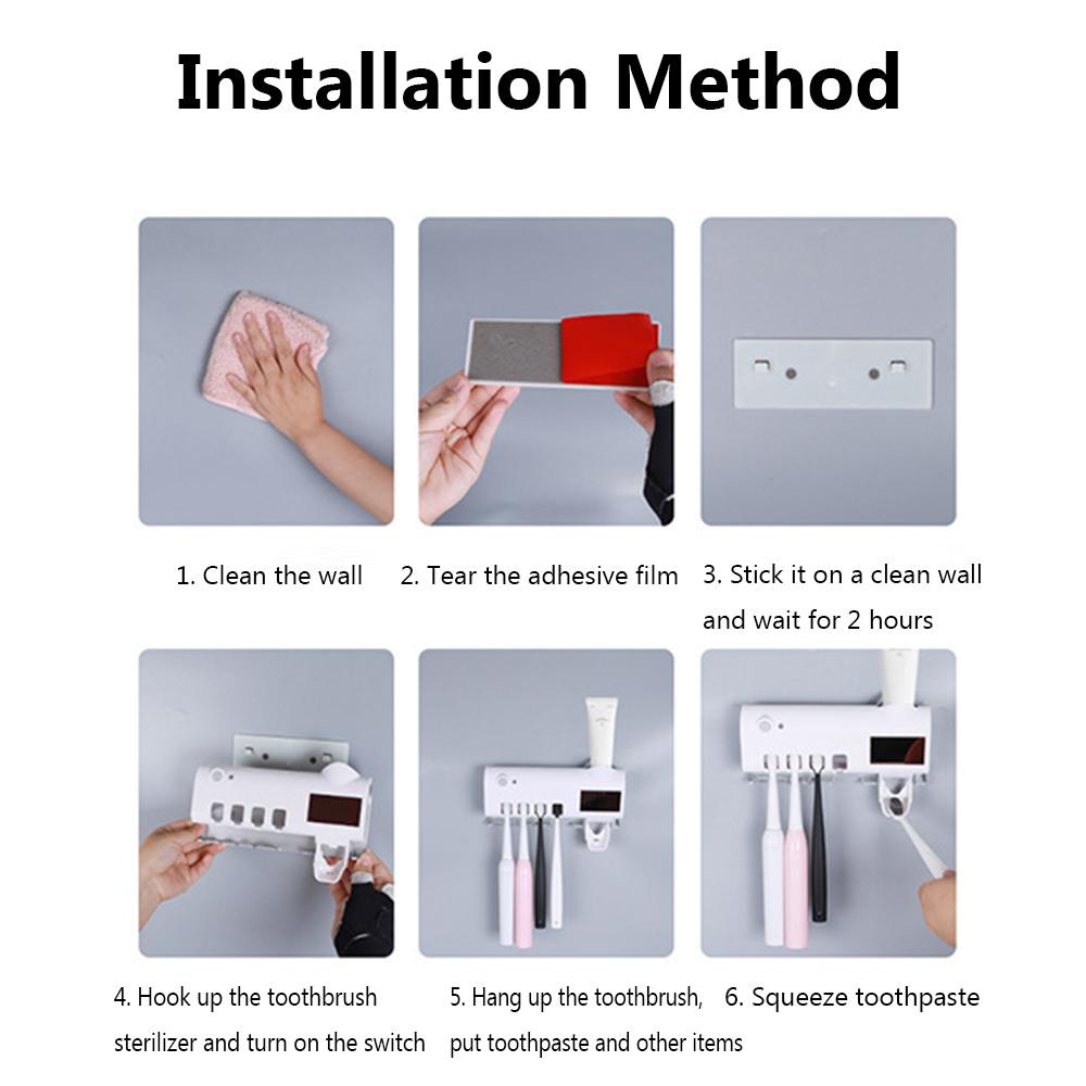 FOREVER Giá Đỡ Bàn Chải Đánh Răng Gắn Tường Bằng Tia UV