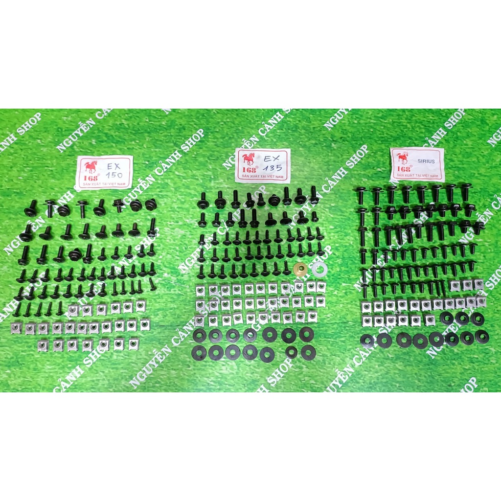 Bộ ốc dàn áo xe Exciter Sirius