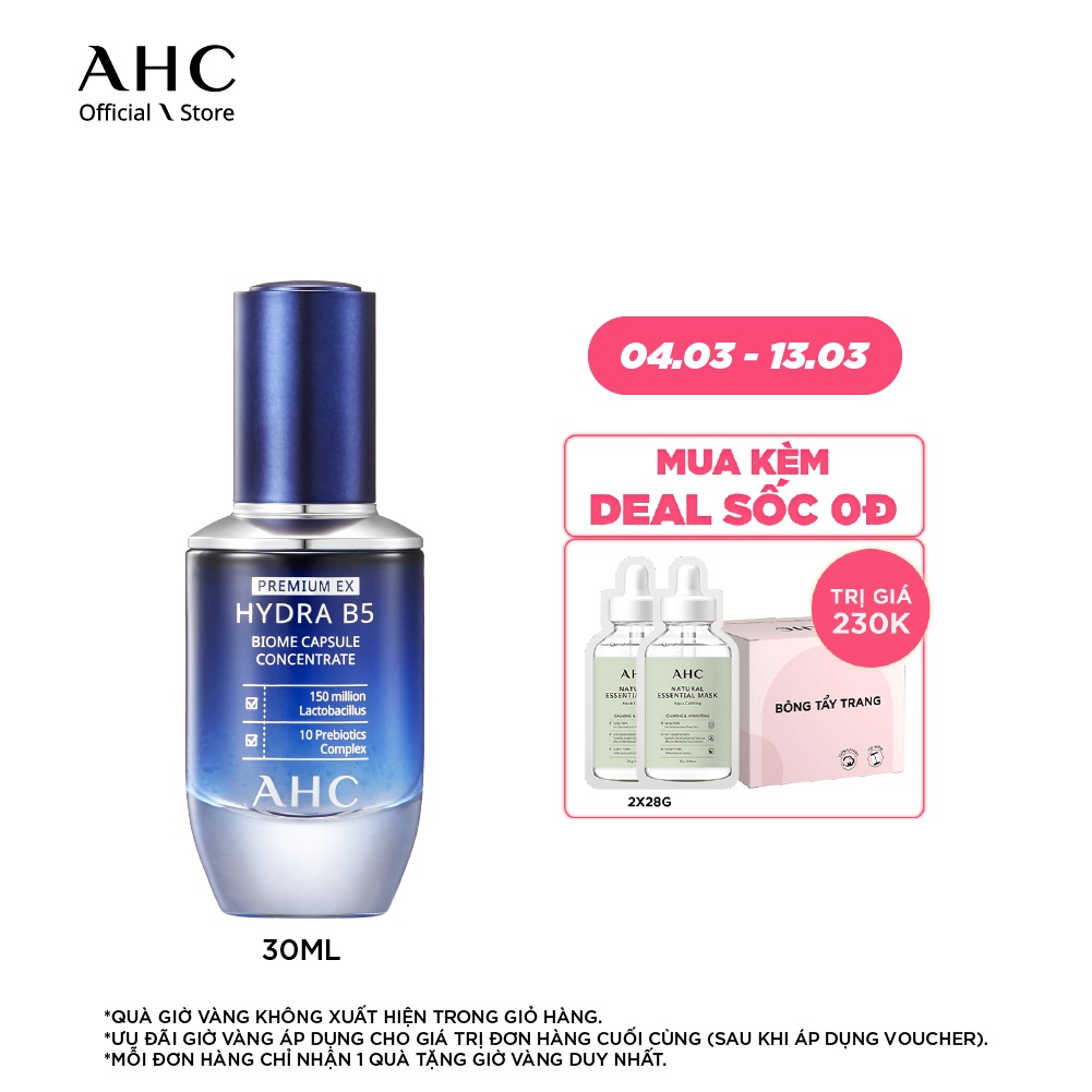 [Mã COSAHC03 giảm 10% đơn 600K] Tinh Chất Cô Đặc AHC Premium Ex Hydra B5 Biome Capsule Concentrate 30ml