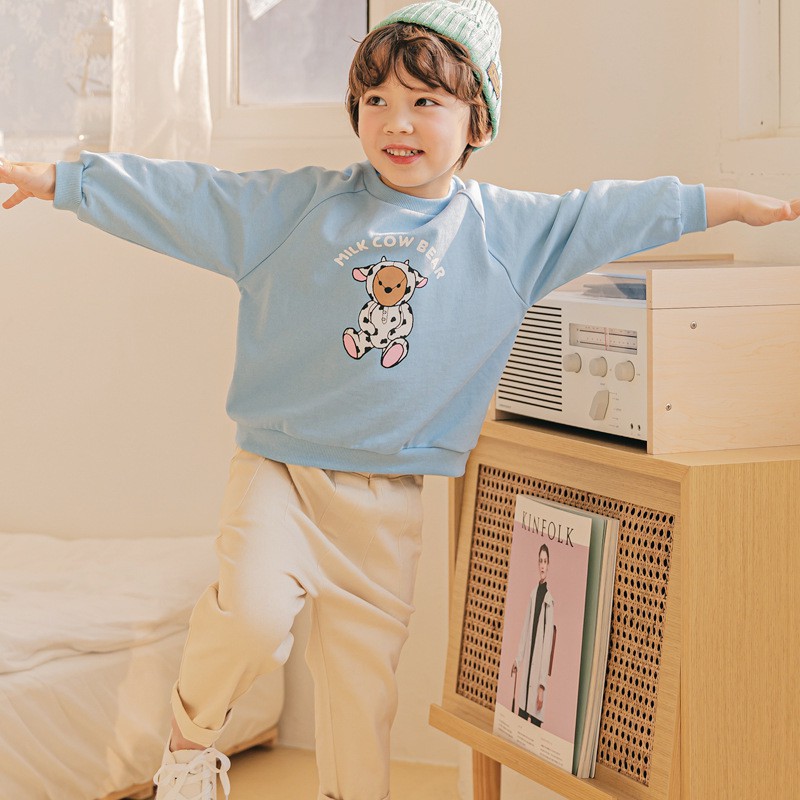 Áo bé gái/ bé trai Hàn Quốc Bebezoo dài tay _ Animal Color