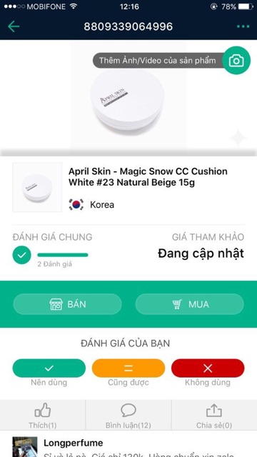 Phấn Nước Ma Thuật April Skin