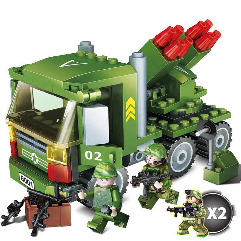 Bộ Đồ Chơi Lắp Ghép Hình Lính Quân Đội 141 Mảnh Cho Bé