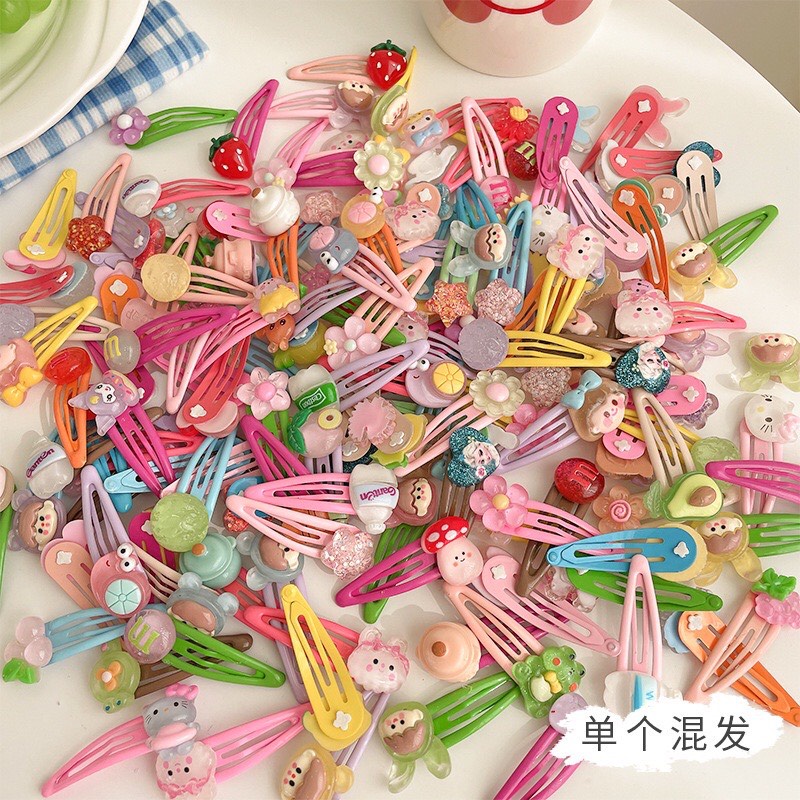 Set 2 kẹp bẻ HOẠT HÌNH mẫu gấu/thỏ/thỏ đứng/em bé/vịt xinh xắn, dễ thương DTOnline (màu:ngẫu nhiên)
