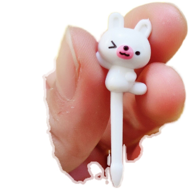 Nĩa Ăn Tráng Miệng Bằng Nhựa Hình Gấu Hoạt Hình Mini Cho Bữa Tiệc