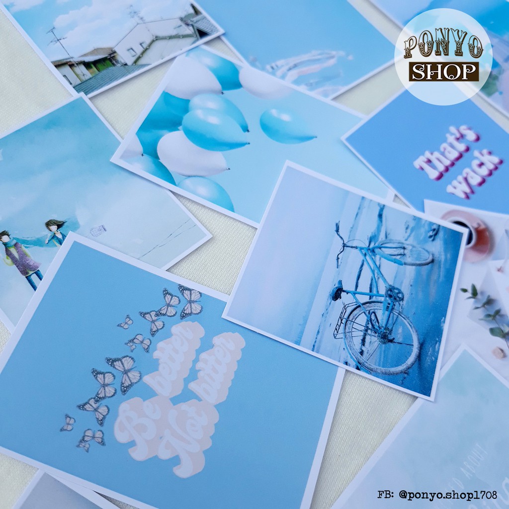 Set 21 sticker nhãn dán ảnh phong cách Instagram  trang trí Scrapbook/Planner