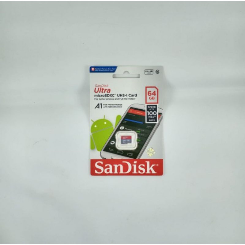 Thẻ Nhớ Micro Sd Hiệu Sandisk 64gb 100mbps