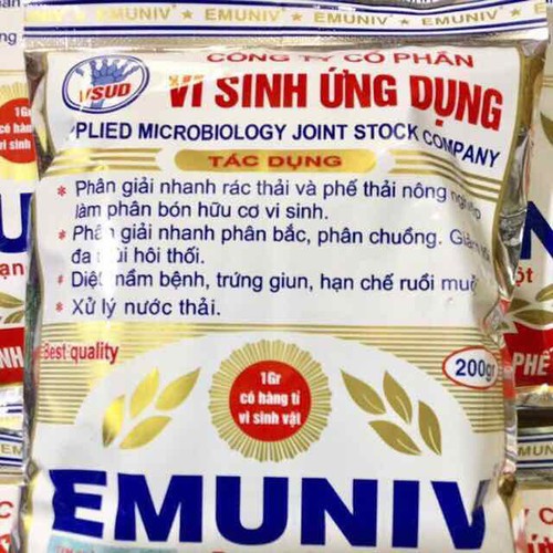 CHẾ PHẨM VI SINH XỬ LÝ PHẾ THẢI HỮU CƠ EMUNIV 200G