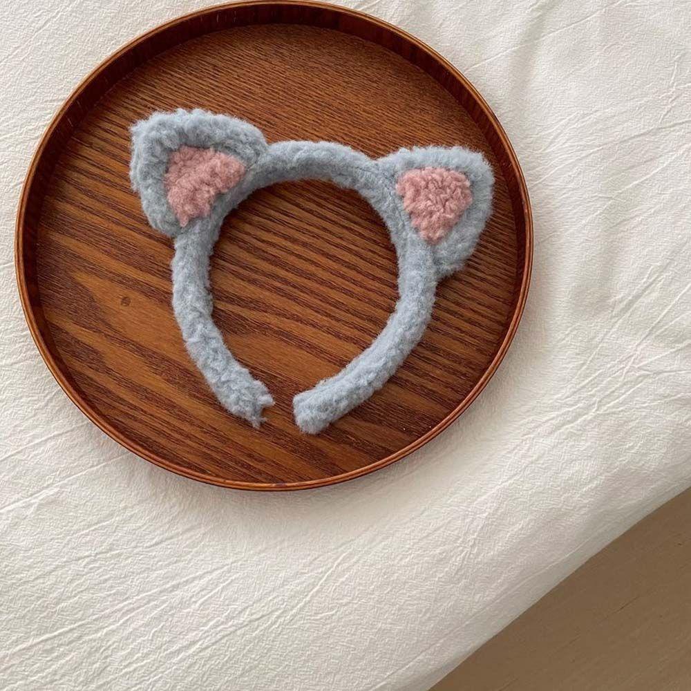 DANILO Cài Tóc Lông Xù Đính Tai Hoạt Hình Đáng Yêu Ấm Áp Cho Nữ Mùa Thu Đông