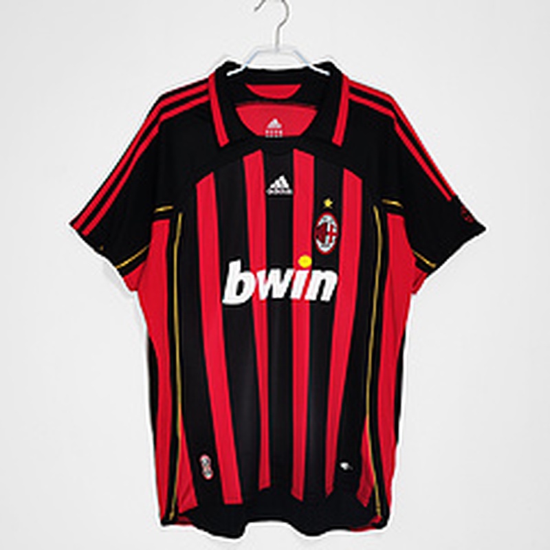 Áo Thun Thể Thao Bóng Đá Ngắn Tay Đội Nhà AC Milan Mùa Giải 2006 / 07 S-XXL