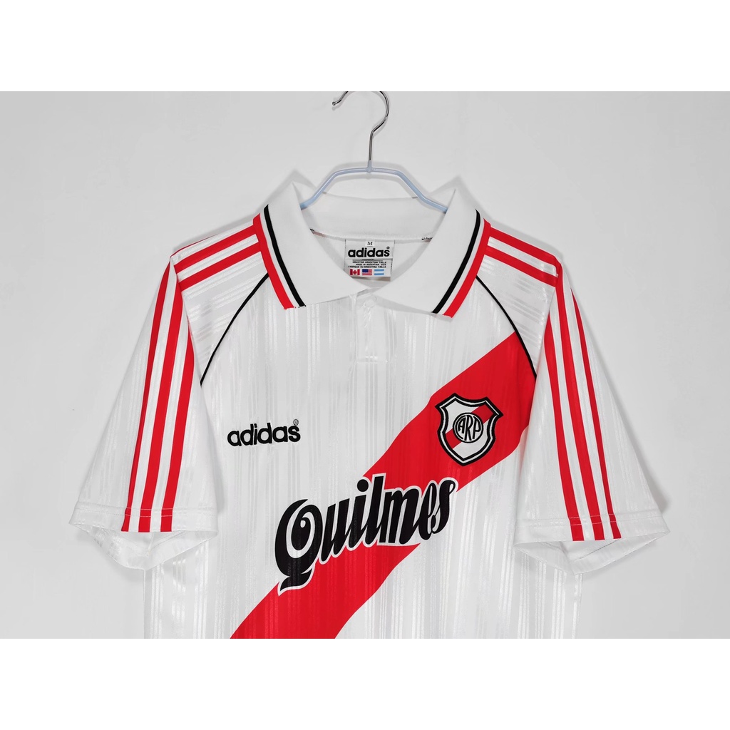 * Spot * retro jersey 1995-96 mùa giải river plate áo bóng đá thể thao sân nhà