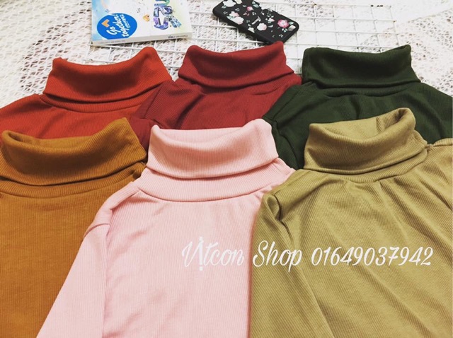 Áo Len Tăm Cổ Cao Nữ Loại 1