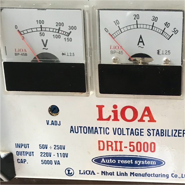 Ổn áp LIOA 5kw (5kva) dải 50, 90-250v dây đồng rất nặng chính hãng mới 98%
