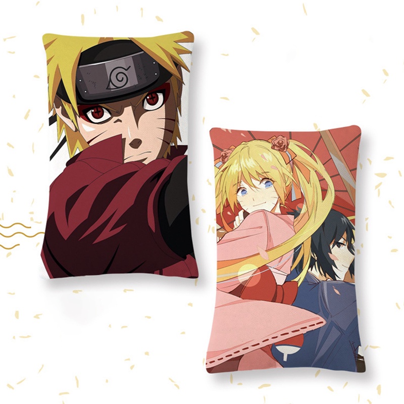 Vỏ Gối Hình Chữ Nhật Họa Tiết Anime Naruto Sasuke Kakashi