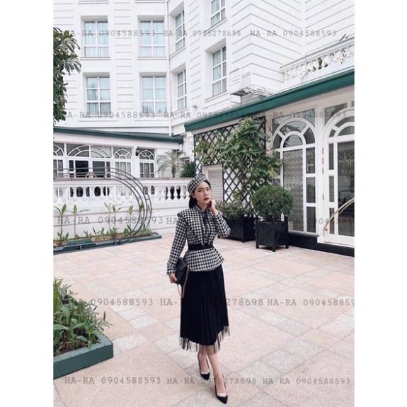 [ 𝐅𝐑𝐄𝐄 𝐒𝐇𝐈𝐏 ] ÁO KHOÁC DẠ THIẾT KẾ CỔ LÁ DÂY EO HOẠ TIẾT ZIC ZAC SANG CHẢNH