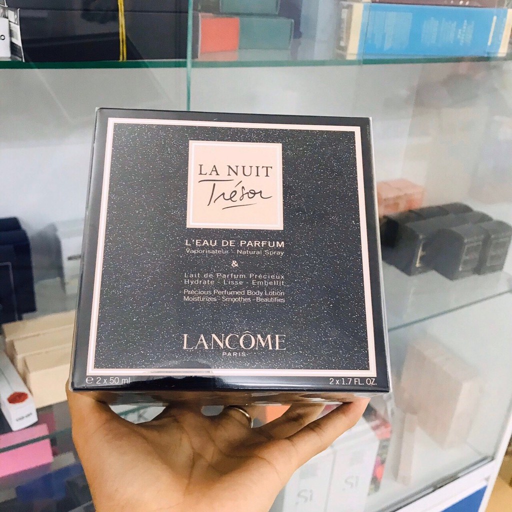 Set nước hoa Lancome Tresor Lanuit EDP 2x50ml