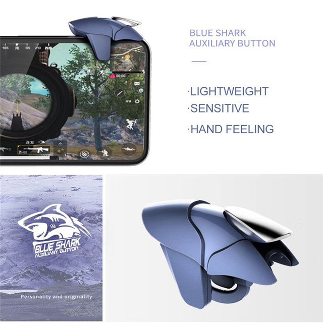 Nút bắn Pubg Freefire Blue Shark - Nút bấm Pubg Phụ kiện chơi Pubg MobileHOT