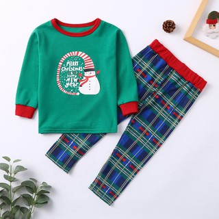 Bộ Đồ Ngủ In Chữ + Quần Dài Sọc Caro Cho Gia Đình