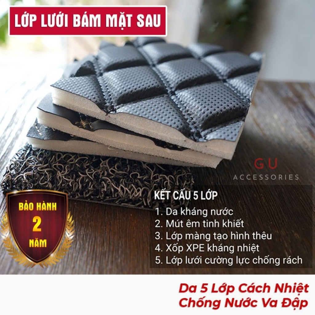 Lót cốp chống nóng chất liệu da cao cấp thiết kế có túi tiện dụng dành cho xe máy HONDA SH Nhập Ý 2006-2012 GU