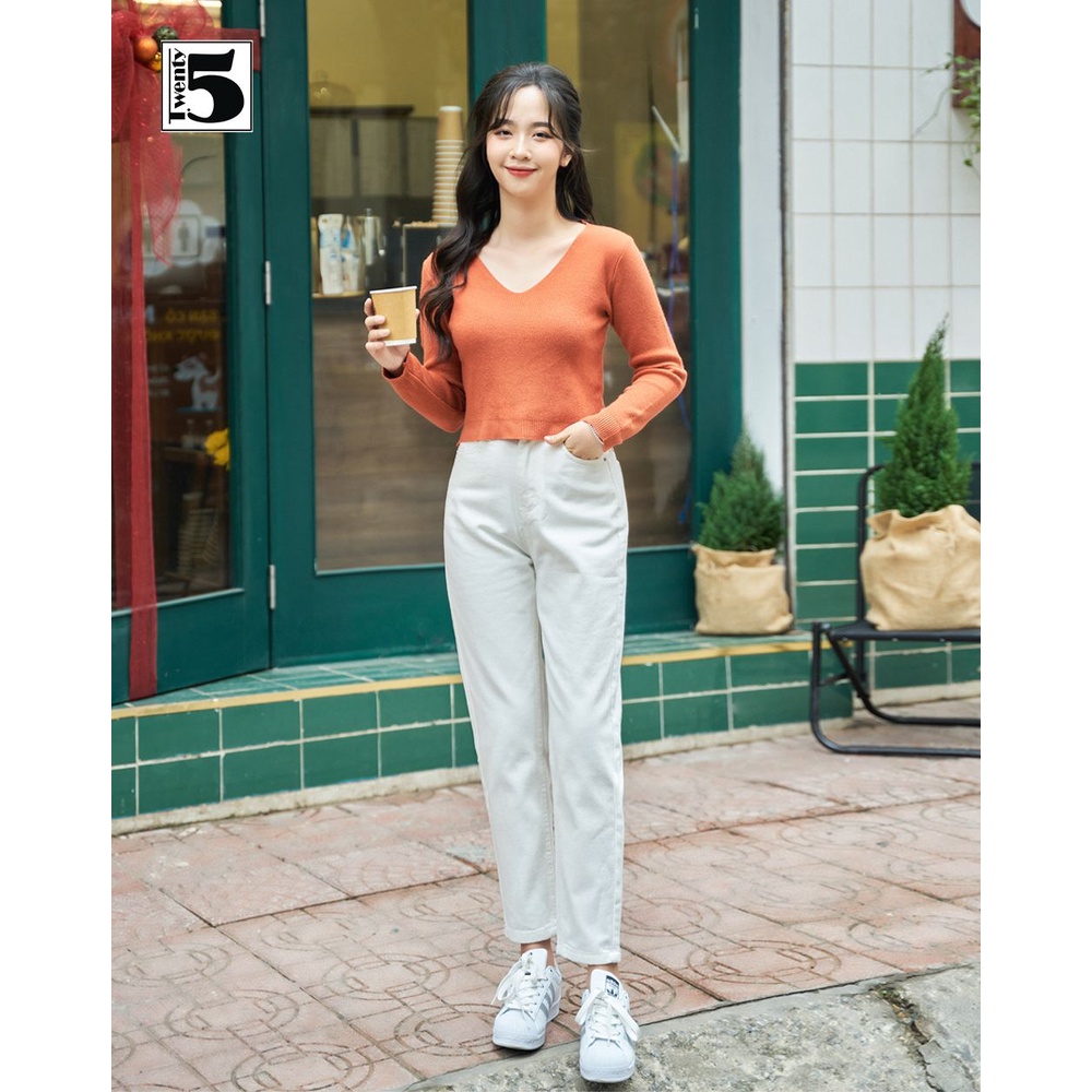 Quần jeans baggy nữ lưng cao tôn dáng trẻ trung năng động Twentyfive 3754M