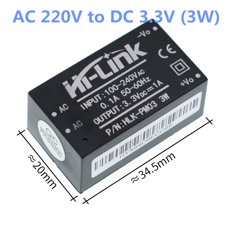 Mô đun chuyển đổi nguồn Mini Hlk-Pm01 Hlk-Pm03 Hlk-Pm12 Ac-Dc 220V sang 5V/ 3.3V/ 12V | BigBuy360 - bigbuy360.vn