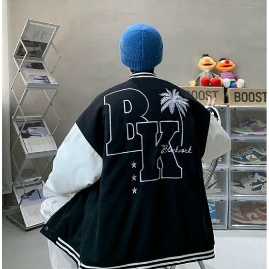 Áo Khoác Bomber Nam BK Chất Nỉ  Dày Mềm Mịn Phối Mà Tay Form Rộng Mặc Đẹp NEW UNISEX