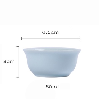 Chén gốm sứ cá chép 3d men ngọc bàn trà